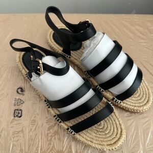 Coach black strap Espadrille Sandals